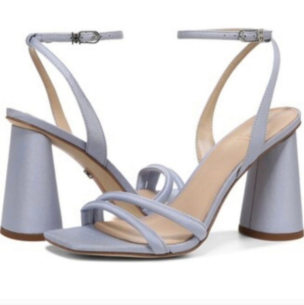 Sam Edelman Womens Blue Kia Ankle Strappy Sandals Heels shoes sz 10.5